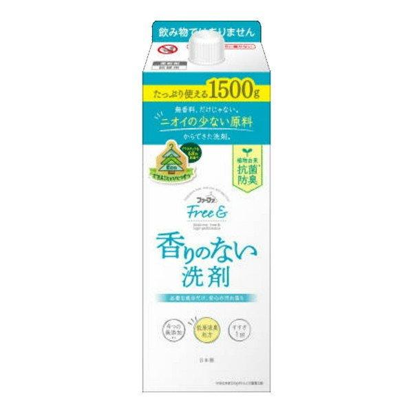 【送料無料・まとめ買い×4個セット】ファーファ フリーアンド 香りのない 洗剤 1500g 詰替用 ...