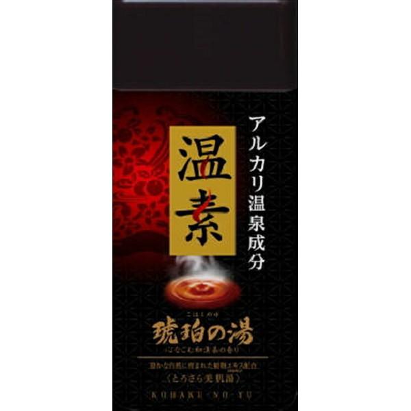 【送料無料・まとめ買い4個セット】アース製薬 温素 琥珀の湯 600g 本体 ( オンソ ボトル入り...