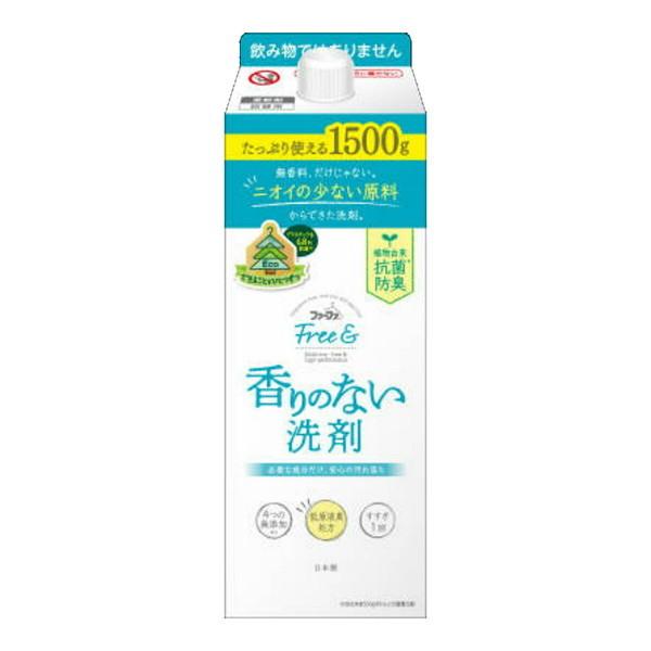 【送料無料・まとめ買い×6個セット】ファーファ フリーアンド 香りのない 洗剤 1500g 詰替用 ...