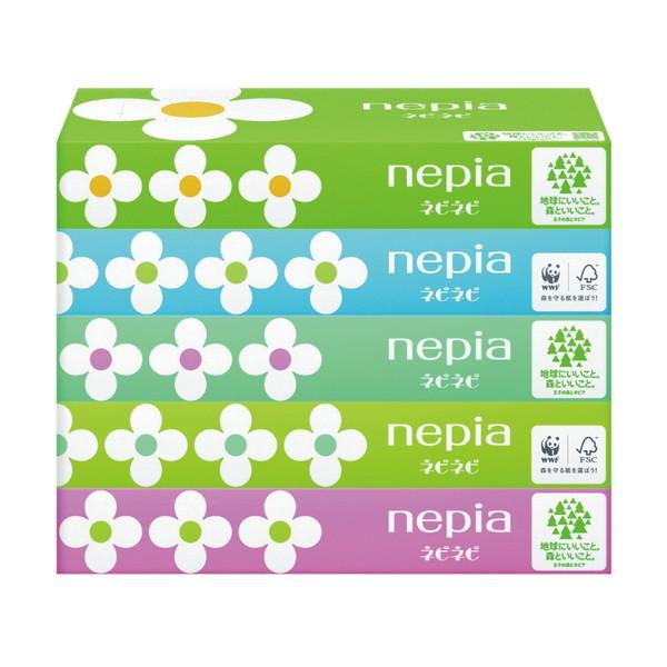 【送料無料・まとめ買い×6個セット】王子ネピア ネピア ネピネピ ティッシュ 150組 5コパック