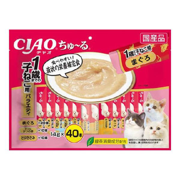 【送料無料・まとめ買い×6個セット】いなばペットフード チャオ CIAO ちゅーる 1歳までの子ねこ...