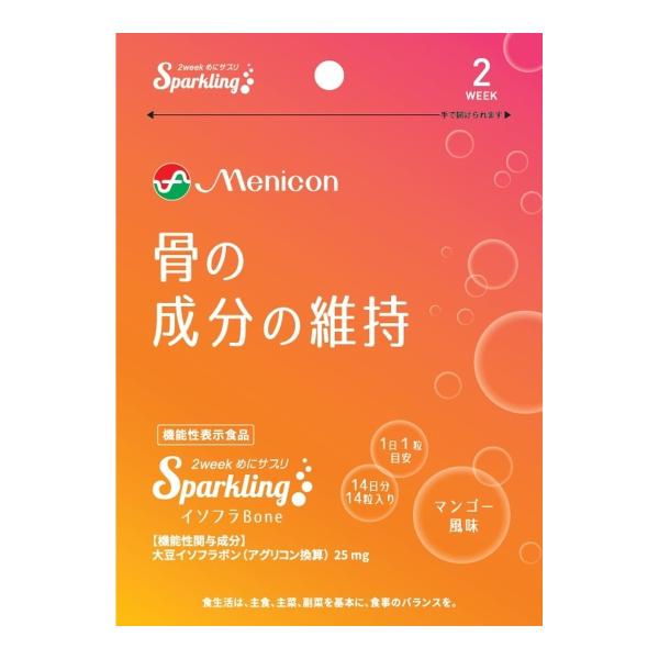 【送料無料・まとめ買い×6個セット】メニコン めにサプリ Sparkling イソフラBone 14...