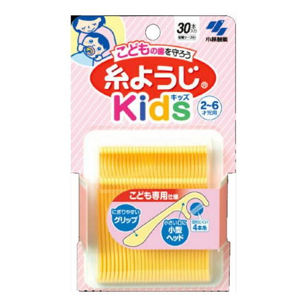 【送料無料・まとめ買い6個セット】糸ようじ Kids (2〜6才用) 30本入