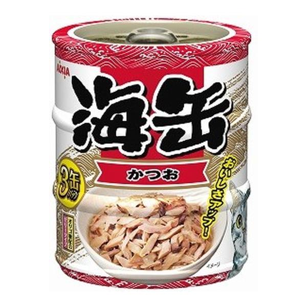 【送料無料・まとめ買い×8個セット】アイシア 海缶 ミニ かつお 60g×3缶パック キャットフード