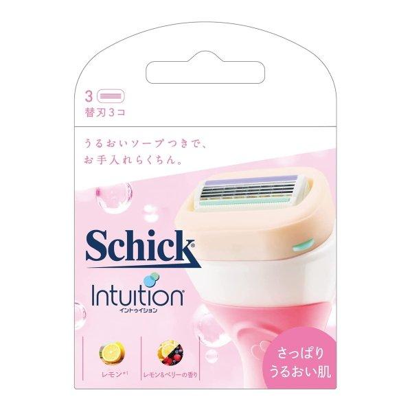 【送料無料・まとめ買い×8個セット】Schick イントゥイション さっぱりうるおい肌 替刃 3コ入