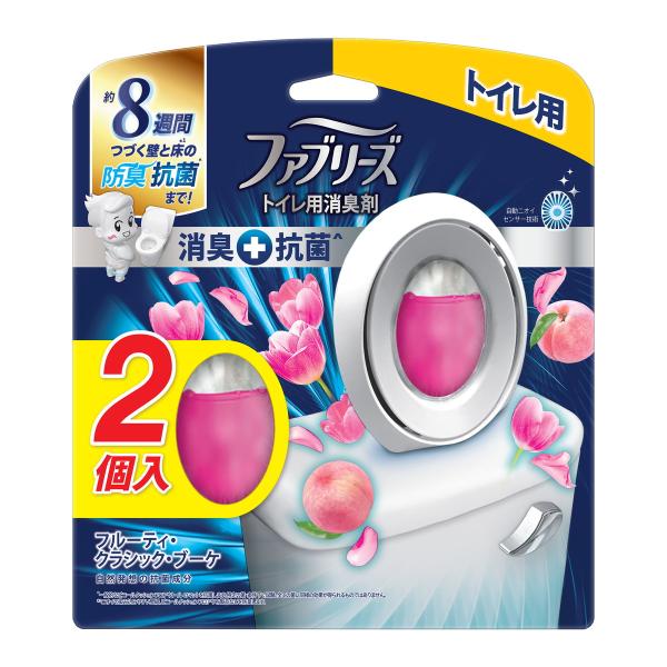 【送料無料・まとめ買い×8個セット】P&amp;G ファブリーズ トイレ用 消臭芳香剤 消臭+抗菌 フルーテ...