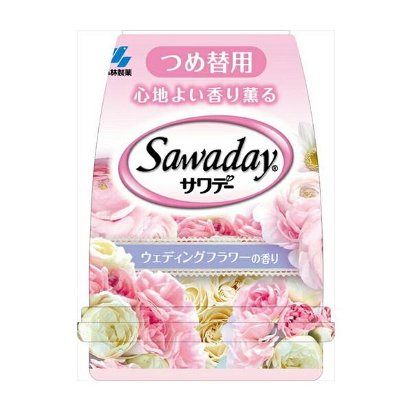 【送料無料・まとめ買い×12個セット】小林製薬 トイレのサワデー つめ替用 ウェディングフラワーの香...