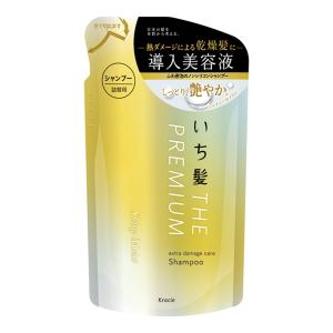 (送料無料・まとめ買い×18個セット)いち髪 THE PREMIUM エクストラダメージケア シャンプー シャイニーモイスト 詰替用 340ml