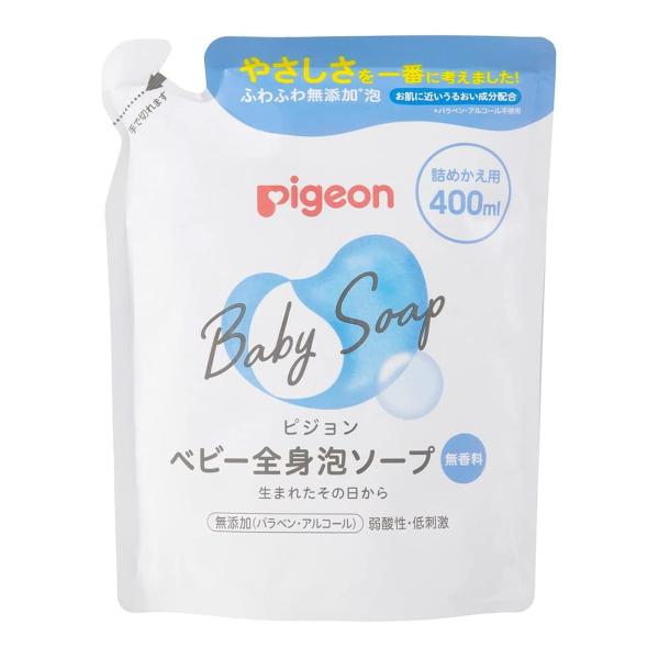 【送料無料・まとめ買い×20個セット】ピジョン ベビー全身泡ソープ 詰めかえ用 400ml