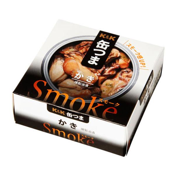 【送料無料・まとめ買い×24個セット】国分 K&amp;K 缶つま スモーク かき 50g