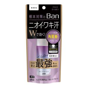 (送料無料・まとめ買い×24個セット)ライオン Ban 汗ブロック プラチナロールオン ウォータープルーフ 無香性 40ml