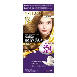 (送料無料・まとめ買い×30個セット)ダリヤ サロンドプロ 泡のヘアカラー エクストラリッチ 白髪用 1 シャイニングブラウン