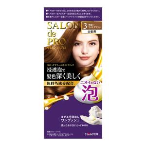 (送料無料・まとめ買い×30個セット)ダリヤ サロンドプロ 泡のヘアカラー エクストラリッチ 白髪用 3 明るいライトブラウン