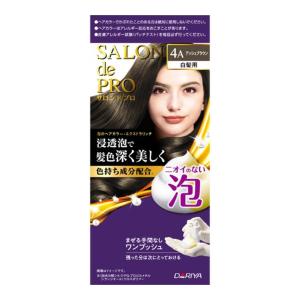 (送料無料・まとめ買い×30個セット)ダリヤ サロンドプロ 泡のヘアカラー エクストラリッチ 白髪用 4A アッシュブラウン