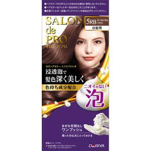 (送料無料・まとめ買い×30個セット)ダリヤ サロンドプロ 泡のヘアカラー エクストラリッチ 白髪用 5RB ダークロイヤルブラウン