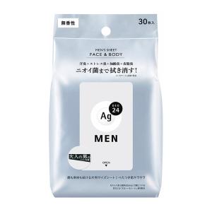 (送料無料・まとめ買い×36個セット)ファイントゥデイ エージーデオ24 メン メンズシート フェイス&ボディ 無香性 30枚