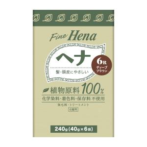 (送料無料・まとめ買い×36個セット)三宝 テンスター ファインヘナ6P ディープブラウン 40g×6 白髪用 染毛料