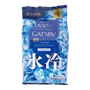 (送料無料・まとめ買い×36個セット)マンダム ギャツビー 薬用 ボディペーパー アイスシトラス 徳用タイプ 30枚入