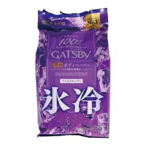 (送料無料・まとめ買い×36個セット)マンダム ギャツビー 薬用 ボディペーパー アイスフルーティ カラダ用 徳用タイプ 30枚入