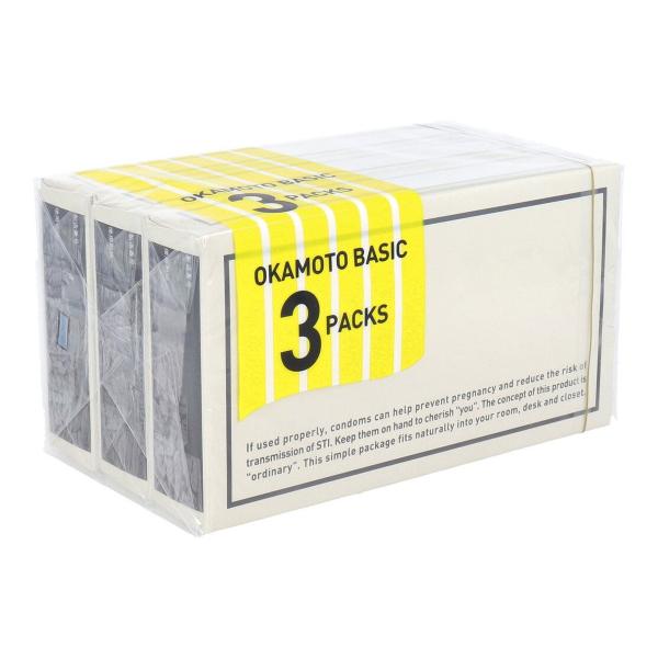 (あわせ買い2999円以上で送料無料)オカモト OKAMOTO BASIC 12コ入×3パック