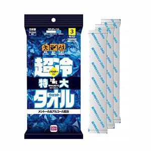 (あわせ買い2999円以上で送料無料)ハダリキ HADARIKI EXC 超冷 大判 ウエットタオル 3本入 ウェットシート