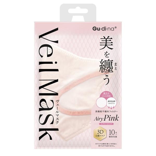 【あわせ買い2999円以上で送料無料】青山通商 グディナ ヴェールマスク エアリーピンク 10枚入 ...