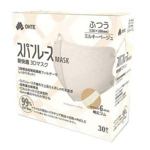 (あわせ買い2999円以上で送料無料)三国堂 OHTE 新快適スパンレースマスク 30枚入 ミルキーベージュ ふつう