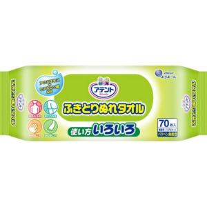 【あわせ買い2999円以上で送料無料】大王製紙 アテント ふきとり ぬれタオル 70枚入｜kenkoo-life