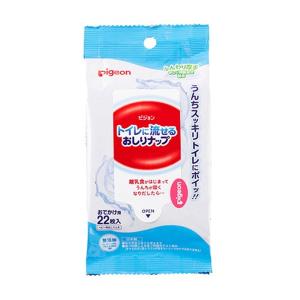 (あわせ買い2999円以上で送料無料)ピジョン トイレに流せる おしりナップ ふんわり厚手 おでかけ用 22枚入