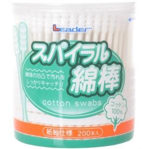 リーダー スパイラル 綿棒 200本入