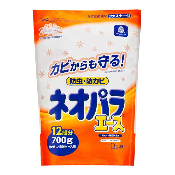 【送料無料・まとめ買い×4個セット】エステー ネオパラエース 引き出し・衣装ケース用 700g