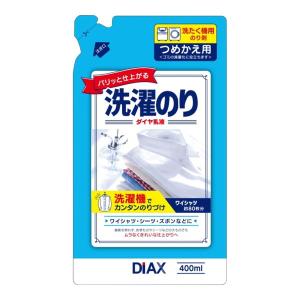 (送料無料・まとめ買い×4個セット)ダイアックス ダイヤ乳液 洗濯のり LAUNDRY つめかえ用 400mL 洗たく機用のり剤