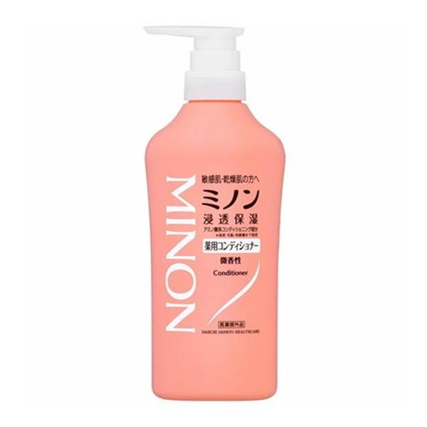 【送料無料・まとめ買い×4個セット】第一三共 MINON ミノン 薬用コンディショナー 450ml