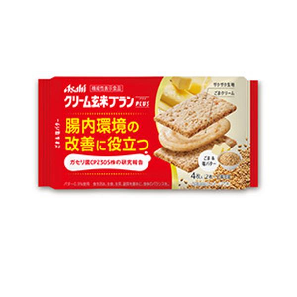 【送料無料・まとめ買い×6個セット】アサヒグループ食品 クリーム玄米ブラン プラス ごま&amp;塩バター ...