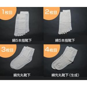 正活絹 JN 冷えとり靴下4枚セット 2枚目ウール Mサイズ 生成 : 健康 