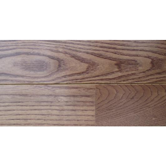 【完売御礼！】ホワイトアッシュ無垢フローリング塗装品（ブラウン色）