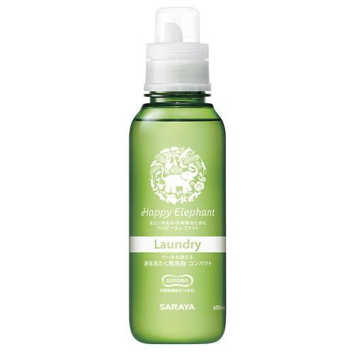 ハッピーエレファント 液体洗たく用洗剤（本体）600ml【東京サラヤ】