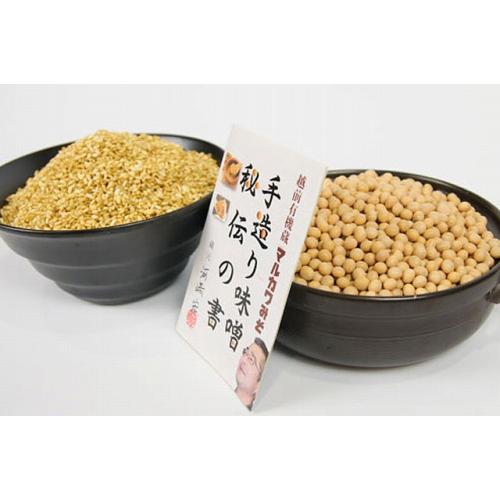 自然栽培 手作り味噌セット 中辛（約6kg）玄米麹タイプ 【マルカワみそ】※キャンセル不可