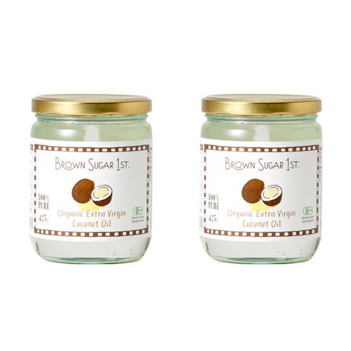 ブラウンシュガーファースト 有機エキストラヴァージンココナッツオイル 425g×2個セット ※送料無...