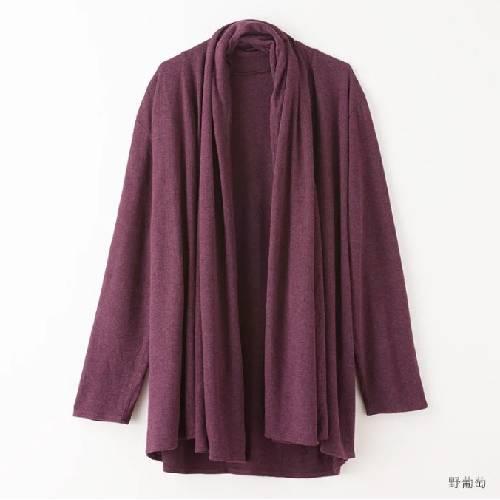【竹布特典】癒布 2WAYカーディガン 野葡萄（のぶどう） Ｍ〜Ｌ 【ナファ生活研究所】※送料無料（...