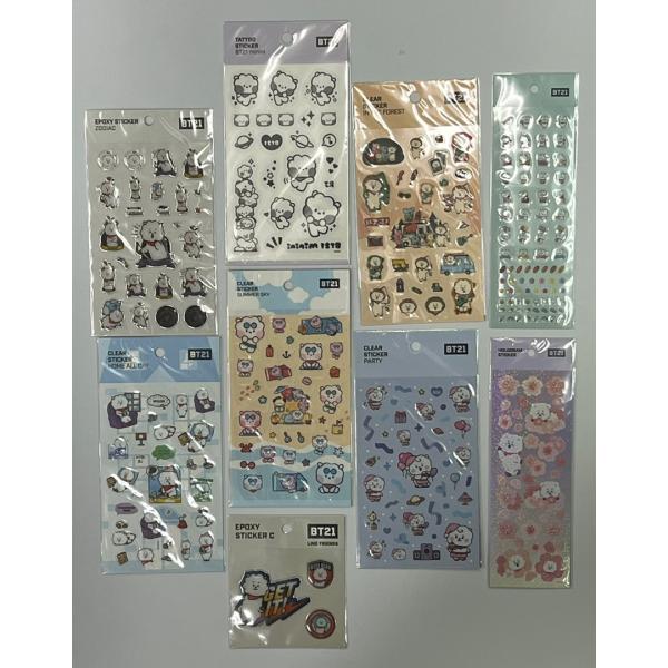 BT21 ステッカー(RJ)セット(minini TATTOO STICKER,BABY DAILY...