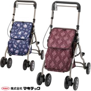 シルバーカー ウェルキャリー マキテック マキライフテック YX-500KH YX-500RD 手押し車 老人用 押し車 介護用品 UL-384084