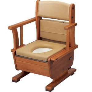 アロン化成 ポータブルトイレ 安寿 家具調トイレセレクトR はねあげ