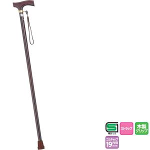 日進医療器 杖 ステッキ 木製T字杖 固定式 TY121D UL-511189