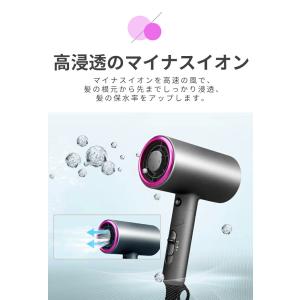 ヘアドライヤー 大風量 速乾 グレー ヘアドラ...の詳細画像4