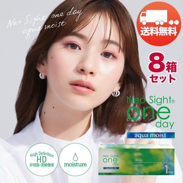 ネオサイトワンデー アクアモイスト×8箱セット（1箱30枚入り） アイレ 1日使い捨て ソフトコンタ...