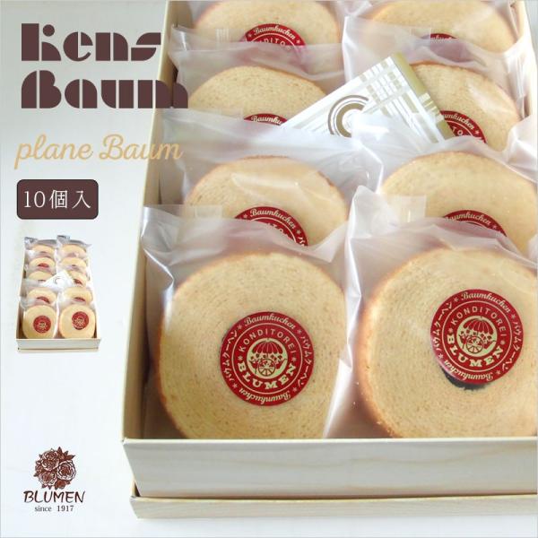 プレーンバウム10個セット　バウムクーヘン　美味しい　ギフト　個包装
