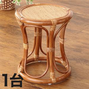 籐 回転座椅子 2脚セット ミドルタイプ ラタンチェア 座面高40cm