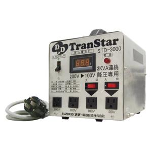 降圧トランス 三相200V.100.115V 3KVA 日動 F-300D : 大工道具・金物の
