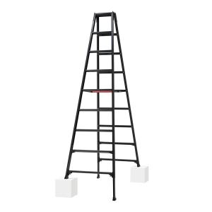 長谷川工業 専用伸縮脚立 RYZB-27 9尺 ブラック  脚部伸縮式（北海道、沖縄、離島は送料別途見積り)「個人様名でのご注文は不可」